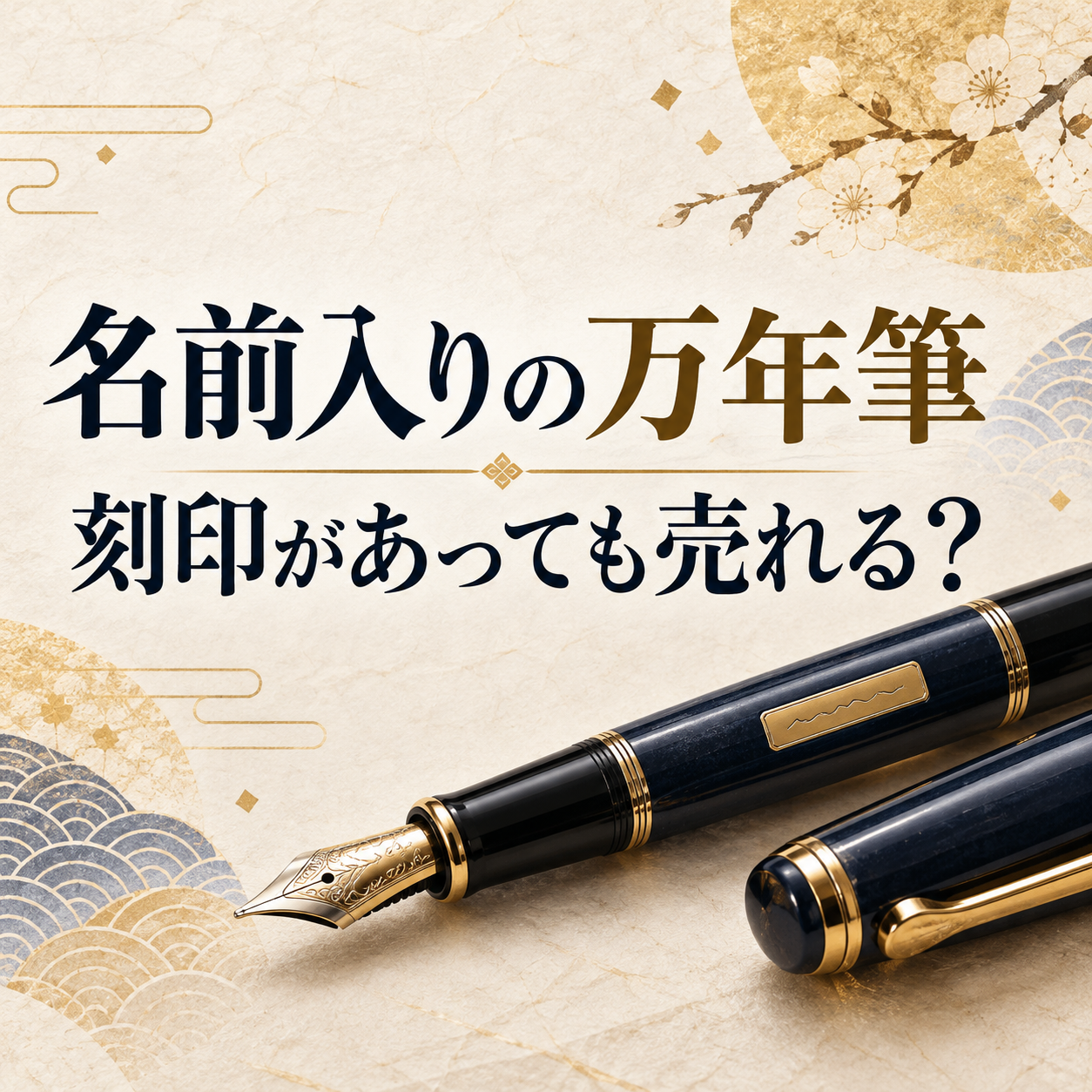 名前や記念刻印が入った万年筆の買取を解説するアイキャッチ